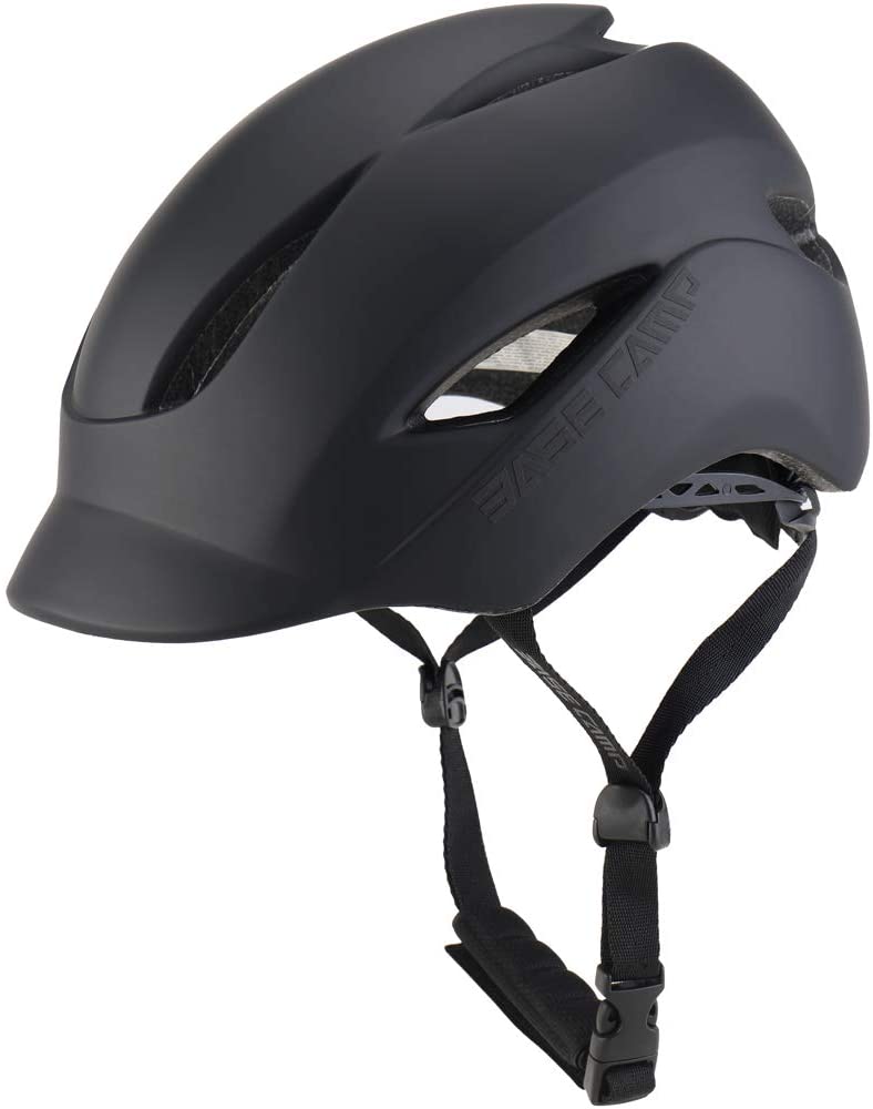 BASE CAMP Adult Bike Helmet with Rear Light for Urban Commuter Adjustable M Size