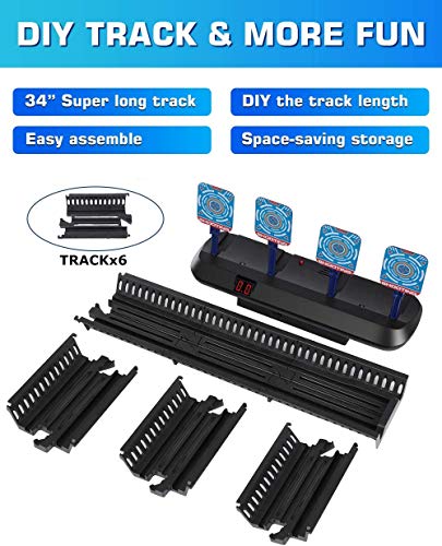 X TOYZ Digital Targets for Nerf Guns - Electronic Running Target Auto Rest for Shooting Practice, Ideal Gift for Kids, Boys & Girls (V2)