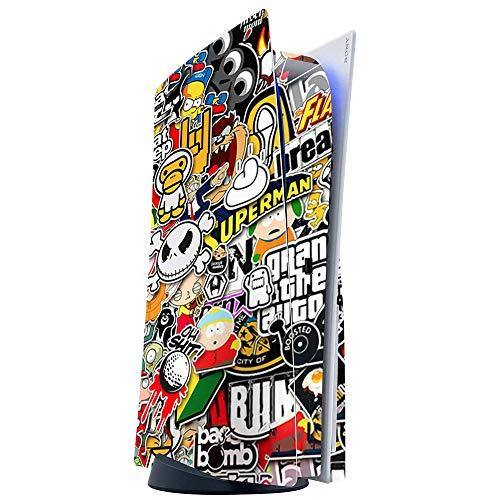 ITS A SKIN Skins Compatible with Sony Playstation 5 Console Disc Edition - Protective Decal Overlay stickers wrap cover - Sticker Slap - JOY2ESpree