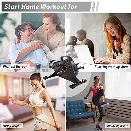 YOSUDA Under Desk Bike Pedal Exerciser - Magnetic Mini Exercise Bike for Arm /Leg Exercise, Desk Pedal Bike for Home/ Office Workout - JOY2ESpree