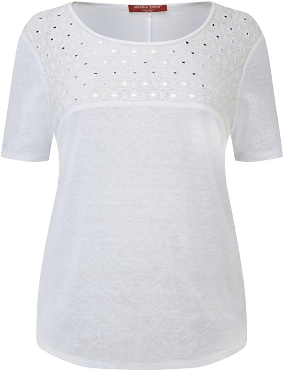 Marina Rinaldi Women's Vascello Embellished Blouse White - JOY2ESpree