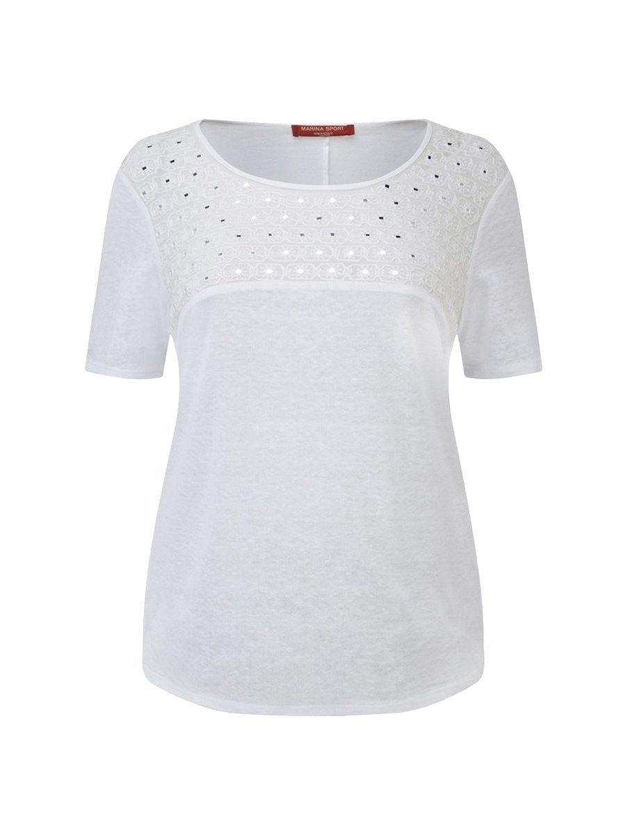 Marina Rinaldi Women's Vascello Embellished Blouse White - JOY2ESpree