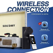 
                        
                          Muat gambar ke penampil Galeri, Souidmy Vinyl Record Player, Bluetooth Turntable with Speakers, 3-Speed, AUX/Headphone/RCA Port, Equipped New Wireless Function, Silver Mist - JOY2ESpree
                        
                      