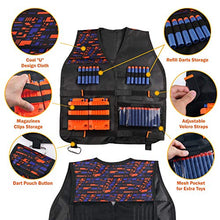 
                        
                          Muat gambar ke penampil Galeri, Kids Tactical Vest Kit for Nerf Guns N-Strike Elite Series with Refill Darts Dart Pouch, Reload Clip Tactical Mask Wrist Band and Protective Glasses for kids Boys &amp; girls
                        
                      