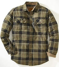 
                        
                          画像をギャラリービューアに読み込む, Venado Men's Plaid Shirt Jacket -Long Sleeved Quilt Lined Brushed Flannel Rugged Shirt
                        
                      