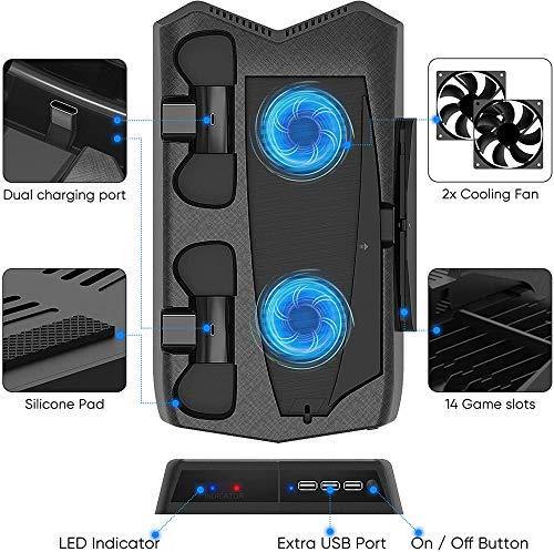 FANPL PS5 Vertical Stand Cooling Fan Station for Playstation 5 Digital Edition/Ultra HD - JOY2ESpree