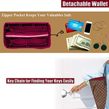 
                        
                          Load image into Gallery viewer, Purse Organizer Insert with Zipper Felt Bag Organizer Handbag Organizer Insert Bag In Bag Organizer
                        
                      