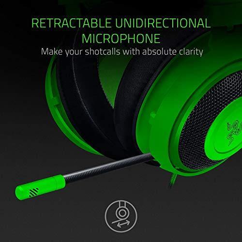 Razer Kraken Gaming Headset: Lightweight Aluminum Frame, Retractable Noise Isolating Microphone - JOY2ESpree
