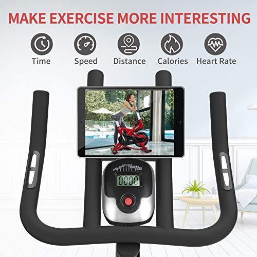 pooboo Exercise Bike Indoor, Belt Drive Cycling Bike Stationary - JOY2ESpree