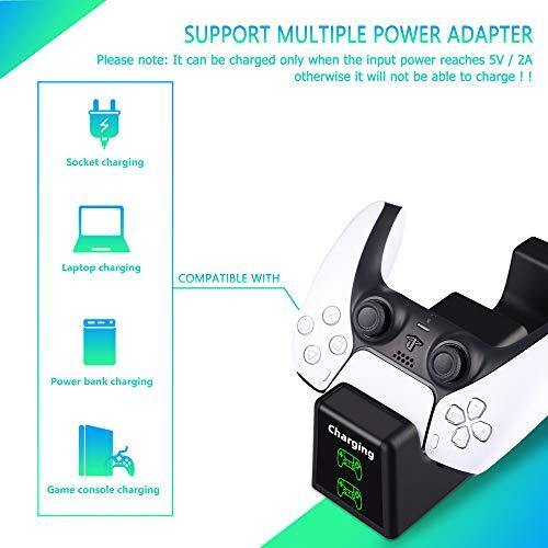 PS5 Controller Charger, Dual USB Type C PS5 DualSense Controller Charging Station - JOY2ESpree