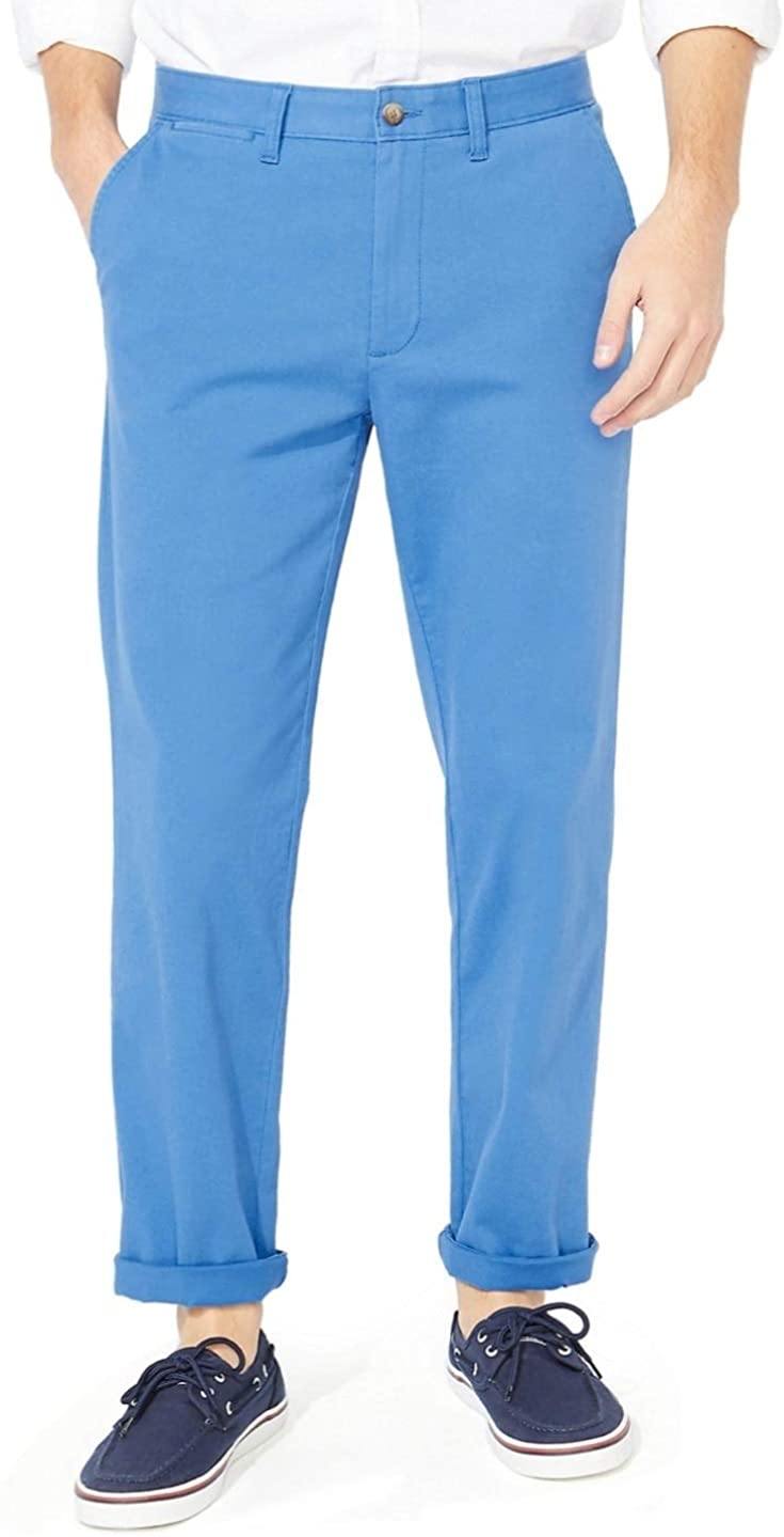 Nautica Men's Classic Fit Flat Front Stretch Solid Chino Deck Pant - JOY2ESpree