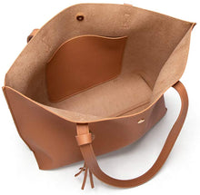 
                        
                          將圖片載入圖庫檢視器 Women's Soft Faux Leather Tote Shoulder Bag from Dreubea, Big Capacity Tassel Handbag
                        
                      