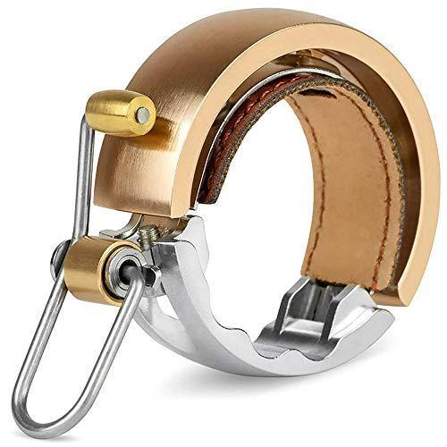 Knog Oi Bike Bell - Original & Luxe Styles, Built in Cable-Clip, Adult/Youth Bicycle Bell (Black, Copper, Brass, Aluminum)