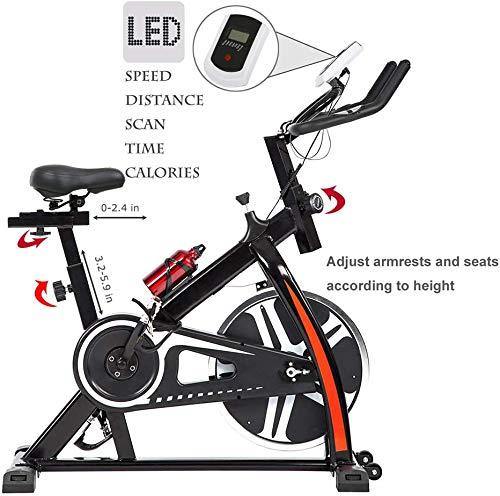 Exercise Bike Recumbent Spin Cycling Bike Indoor Cycle Stationary Workout Equipment with Pulse W/LCD Display and Adjustable Foot for Home Office - JOY2ESpree