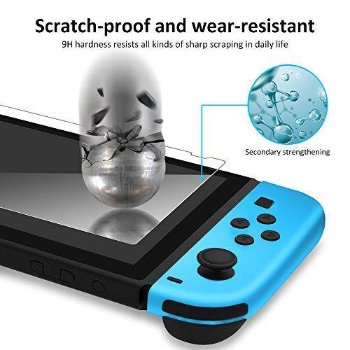 [2PACK] Screen Protector Tempered Glass for Nintendo Switch,Premium HD Clear, 9H with 0.33mm 2.5D - JOY2ESpree
