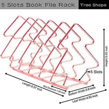 
                        
                          Load image into Gallery viewer, File Sorter Organizer 5 Section Iron Wire Book Ends Magazine Holder Rack Desktop Book Stand to Storage Mail,Paper,Document,Folder,Record - JOY2ESpree
                        
                      