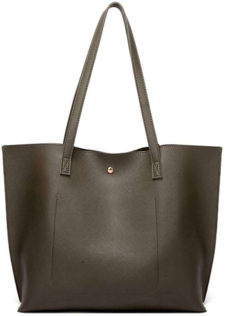 Women's Soft Faux Leather Tote Shoulder Bag from Dreubea, Big Capacity Tassel Handbag