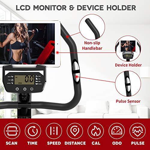 pooboo Magnetic Exercise Bike Upright Exercise Bikes Stationary Bike - JOY2ESpree