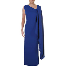 
                        
                          Load image into Gallery viewer, LAUREN RALPH LAUREN Womens Asymmetric Cape Overlay Evening Dress
                        
                      