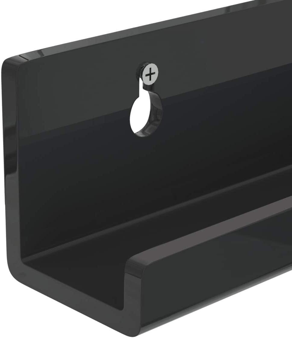 NIUBEE Black Vinyl Record Shelf Wall Mount 6 Pack - JOY2ESpree