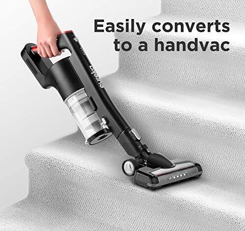 EUREKA Cordless Vacuum Cleaner, Hight Efficiency for All Carpet and Hardwood Floor LED Headlights, Convenient Stick and Handheld Vac, Basic Red - JOY2ESpree