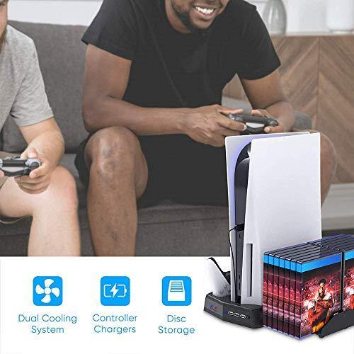 FANPL PS5 Vertical Stand Cooling Fan Station for Playstation 5 Digital Edition/Ultra HD - JOY2ESpree