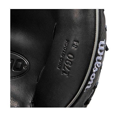 Wilson A2000 34-Inch SuperSkin Baseball Glove, Black/Silver, Left (Right Hand Throw) - JOY2ESpree