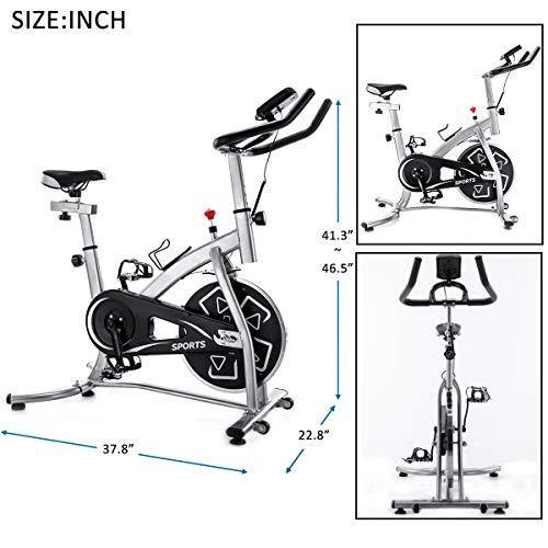 Exercise bike,Stationary Indoor Cycling Bike for Home Cardio Workout, Belt Drive Exercise Bicycle with LCD Monitor,Max Weight Capacity 330 LBS - JOY2ESpree