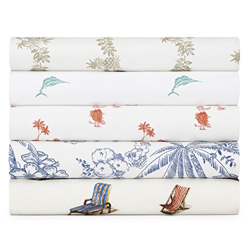 Tommy Bahama Mariners Catch Sheet Set, Full, Aqua