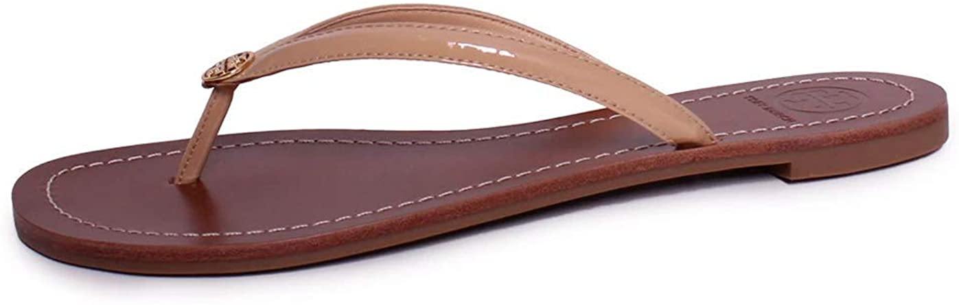 Tory Burch Womens Terra Thong Leather Open Toe Casual Slide Sandals - JOY2ESpree