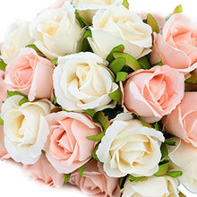 
                        
                          Muat gambar ke penampil Galeri, CEWOR 24 Heads Artificial Rose Flowers Bouquet Silk Flowers Rose for Home Bridal Wedding Party Festival Decor (2 Packs Champagne and Pink)
                        
                      