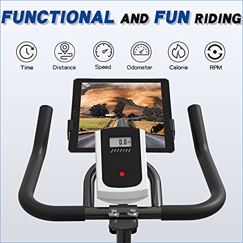KLL Indoor Cycling Bike, Upgraded Stationary Carido Belt Drive Indoor Exercise Bike for Home Gym - JOY2ESpree