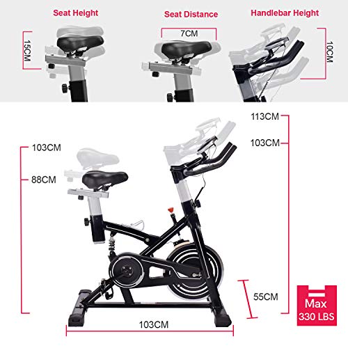 IDEER LIFE Exercise Bike Stationary Indoor Cycling Bicycle, Stationary Spin Bike - JOY2ESpree