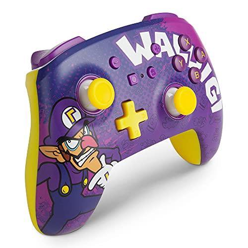 PowerA Enhanced Wireless Controller for Nintendo Switch - Waluigi, Nintendo Switch Lite, Gamepad, game controller, Bluetooth controller, rechargeable - JOY2ESpree