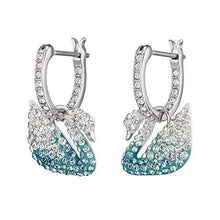 
                        
                          Muat gambar ke penampil Galeri, Swarovski Crystal Iconic Swan Earrings, Rhodium-Plated - JOY2ESpree
                        
                      
