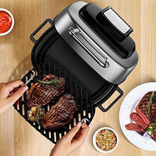 BBday 6.5 QT Air Fryer,10-in-1 Smokeless Indoor Electric Grill with Air Fryer,Roast,Bake and Dehydrate - JOY2ESpree
