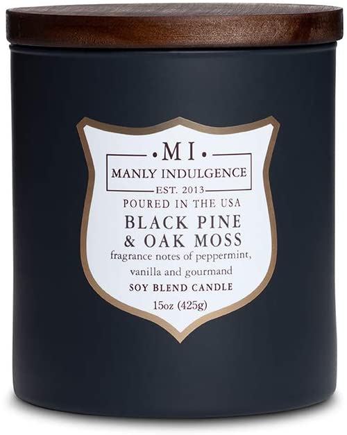 Manly Indulgence Sea Salt & Ginger Scented Jar Candle, 15 Oz, White