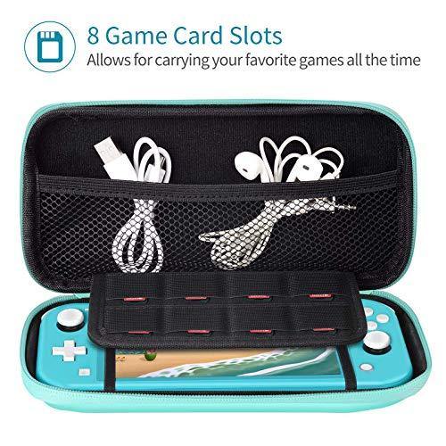 CoBak Carrying Case for Nintendo Switch Lite - with 1 Screen Protector, 1 Grip Case and 4 Thumb Grip Caps. - JOY2ESpree