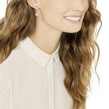
                        
                          Load image into Gallery viewer, Swarovski Sparkling Dance Round Pierced Earrings, White, Rose Gold Plating - JOY2ESpree
                        
                      