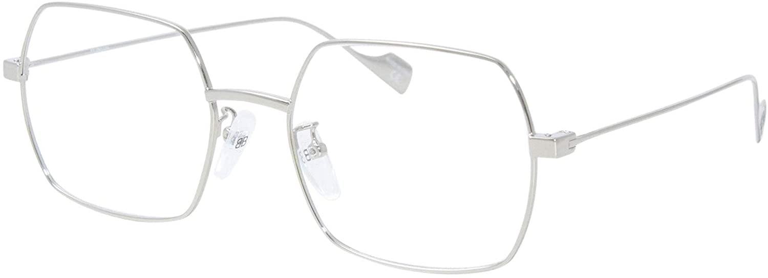Balenciaga Everyday BB0090O 002 Eyeglasses Women's Silver Full Rim Optical Frame