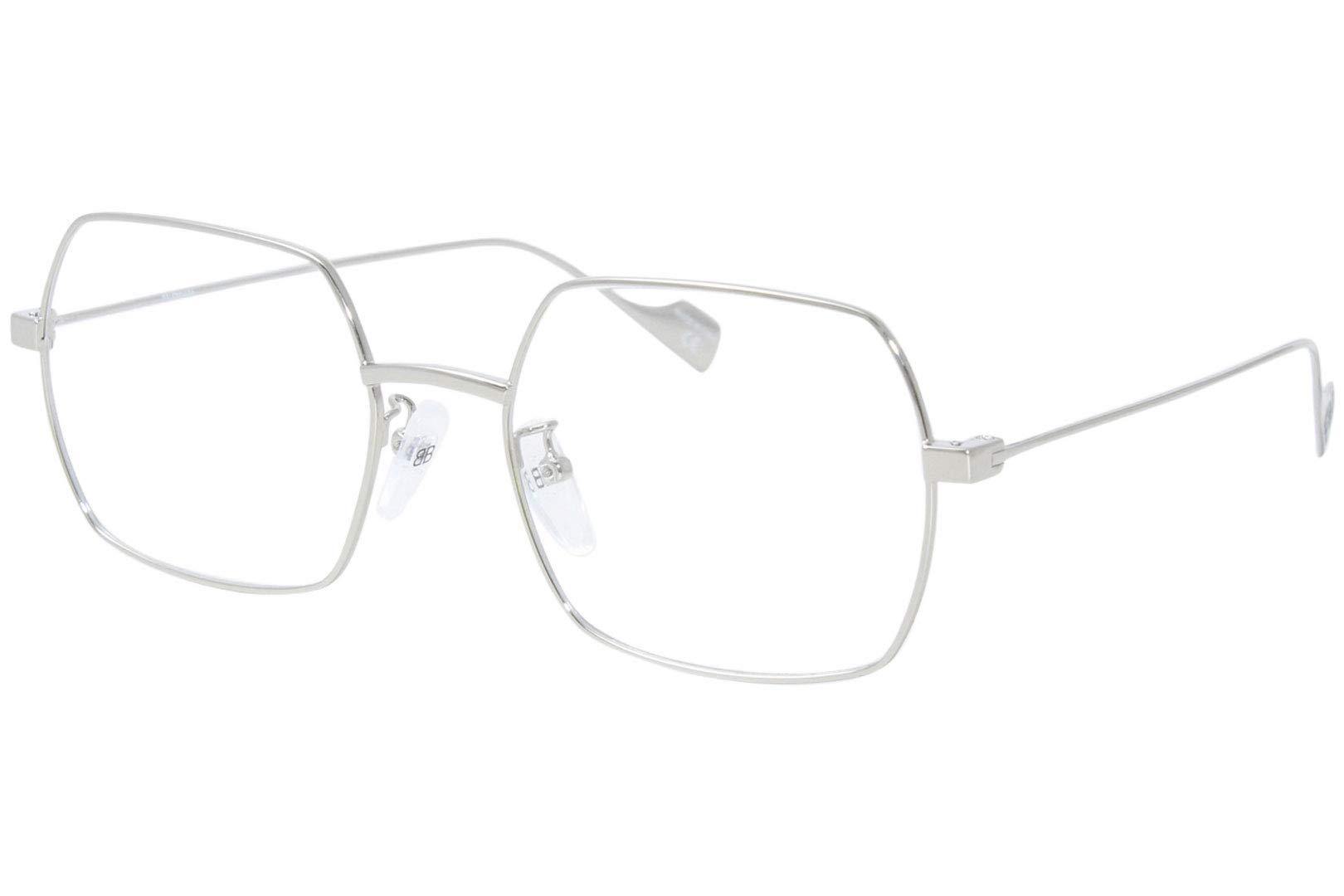 Balenciaga Everyday BB0090O 002 Eyeglasses Women's Silver Full Rim Optical Frame