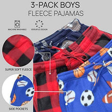 
                        
                          गैलरी व्यूवर में इमेज लोड करें, Real Essentials 3 Pack Boys Pajama Pants Super Soft Fleece PJ Lounge Bottoms for Kids - JOY2ESpree
                        
                      