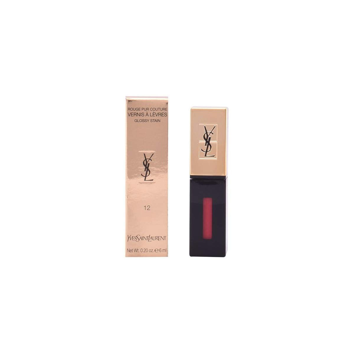 Yves Saint Laurent Vernis A Levres Vinyl Cream Lip Stain, 412 Rose Mix, 0.18 Ounce