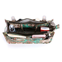 
                        
                          Load image into Gallery viewer, BTSKY New Printing Handbag Organizers Inside Purse Insert-High Capacity 13 Pockets Bag Tote Organizer with Handle Peacock Flower
                        
                      