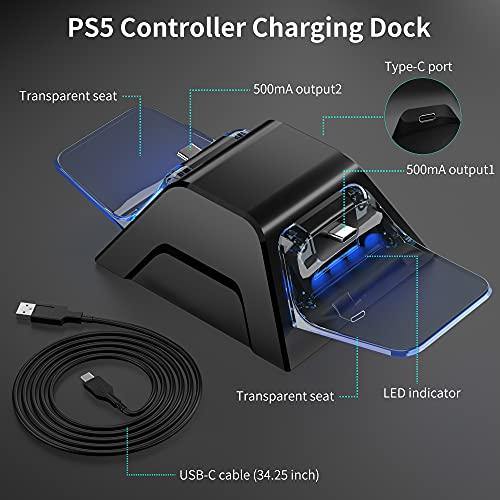 PS5 Controller Charger, ONFINIO LED Dual USB Charging Dock Stand - JOY2ESpree