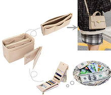 
                        
                          画像をギャラリービューアに読み込む, APSOONSELL Felt Purse Organizer Insert with Card Case, Tote Handbag Organizer Bag Insert with Zipper
                        
                      