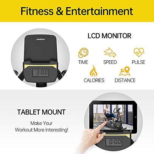 pooboo Recumbent Exercise Bike, Magnetic Cycling Bike Stationary Indoor Exercise Bike - JOY2ESpree