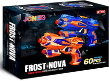 
                        
                          Load image into Gallery viewer, 2 Pack Blaster Guns Toy 60 Bullets for Nerf &amp; 2 Wristbands, Guns Toys for Kids Age 4-8 Birthday Gift for 5-7 Year Old Boys Girls Ideas Gifts for Boys Kids Age 6-10 Outdoor Games Toys for 9 yr Old Boy
                        
                      