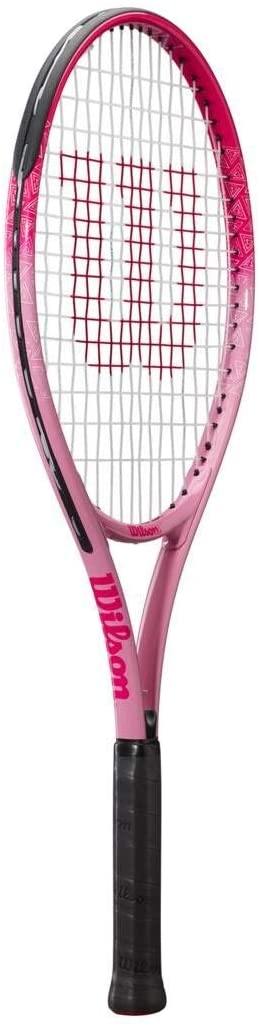 Wilson Burn Pink Junior Tennis Racquet Bundled with a Advantage II Racquet Holder and a Can of Pink Tennis Balls - JOY2ESpree