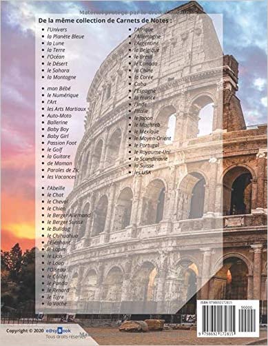 Carnet de Notes - l'Italie: [Gd. Format] : Sommaire + 100 pages lignées et numérotées (French Edition)